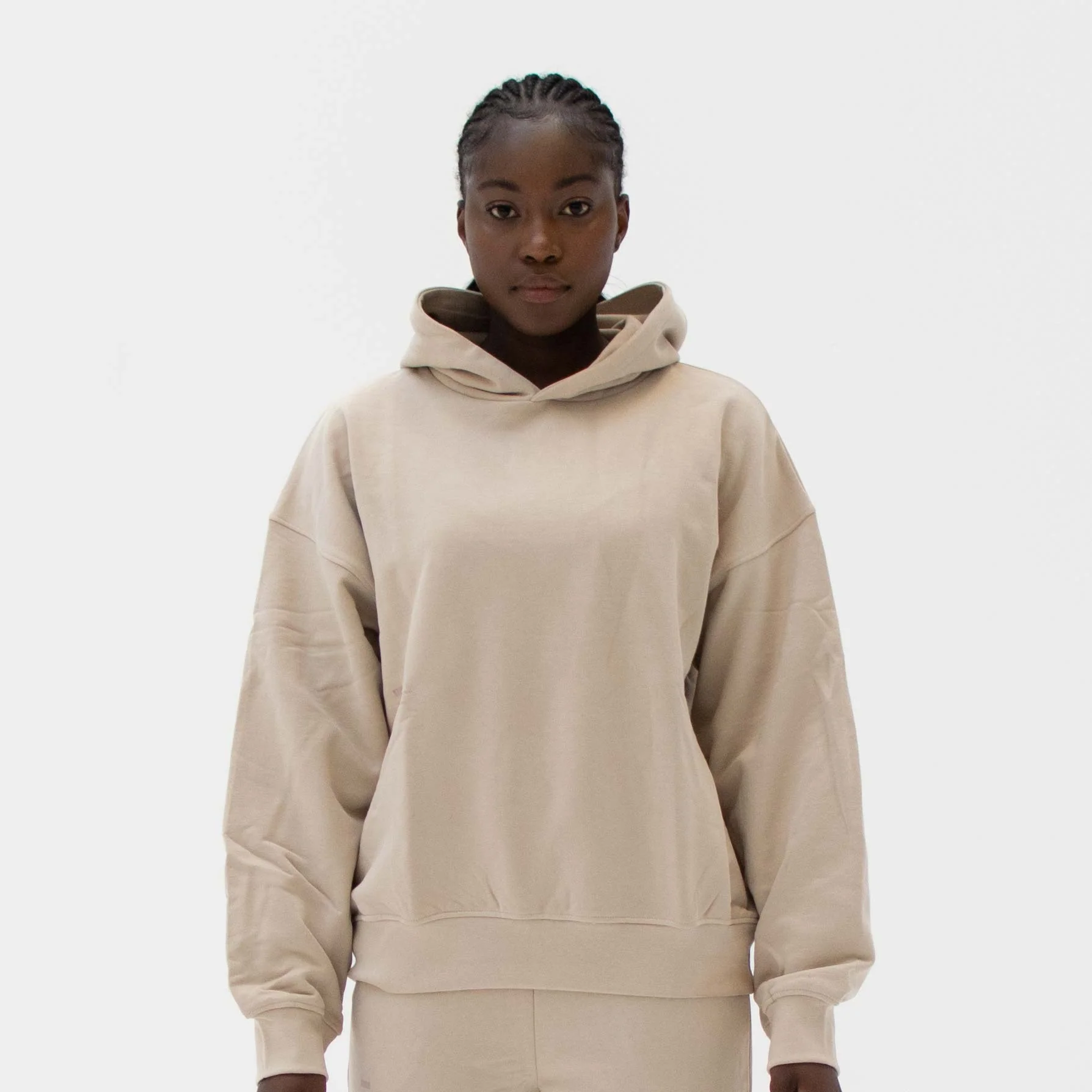 ESSENTIAL OVERSIZED HOODIE SAND - Image 3