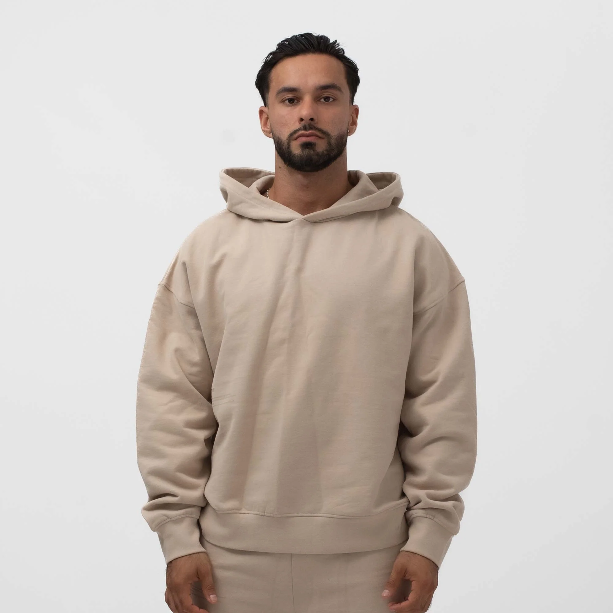 ESSENTIAL OVERSIZED HOODIE SAND - Image 2
