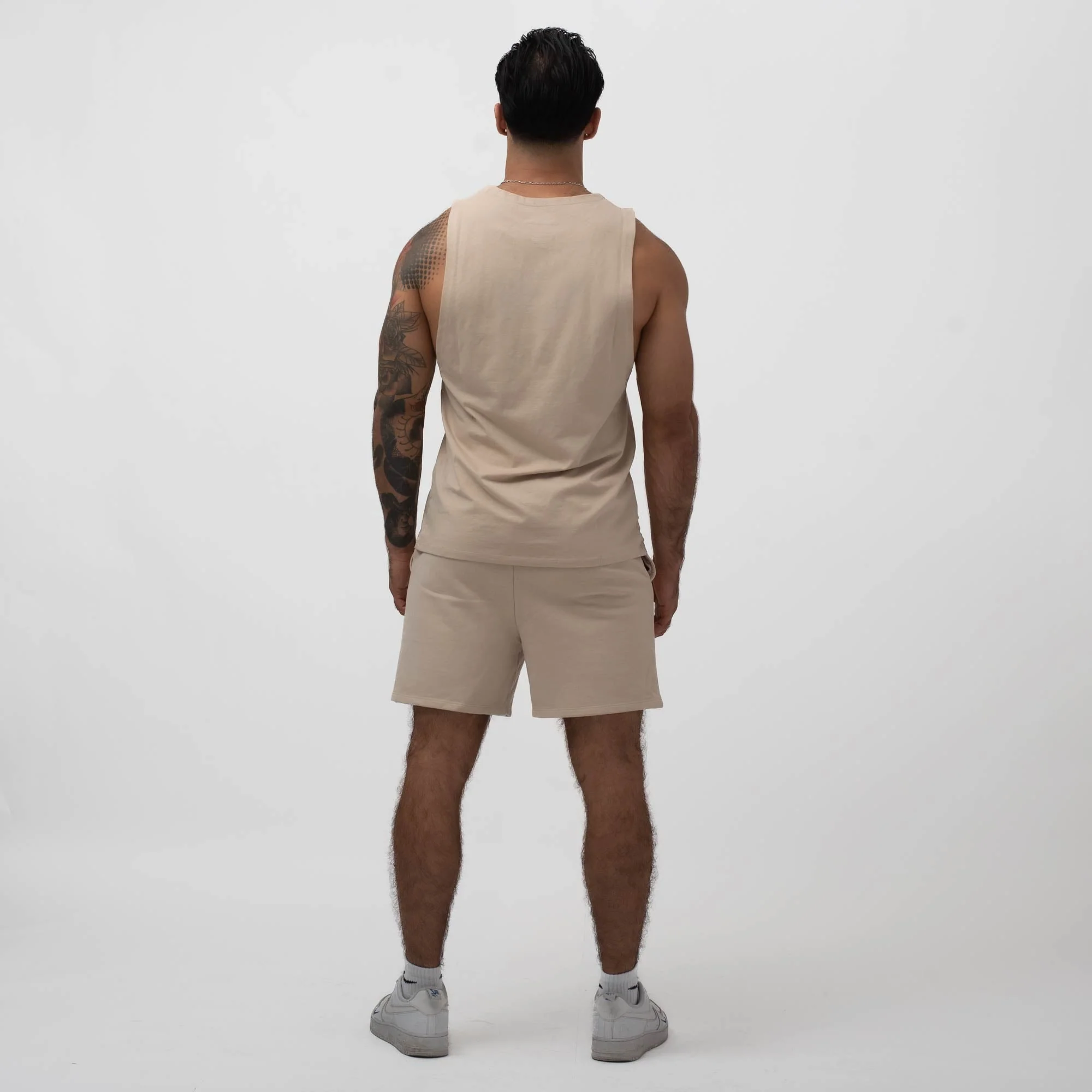ESSENTIAL 5” SWEAT SHORTS SAND - Image 3
