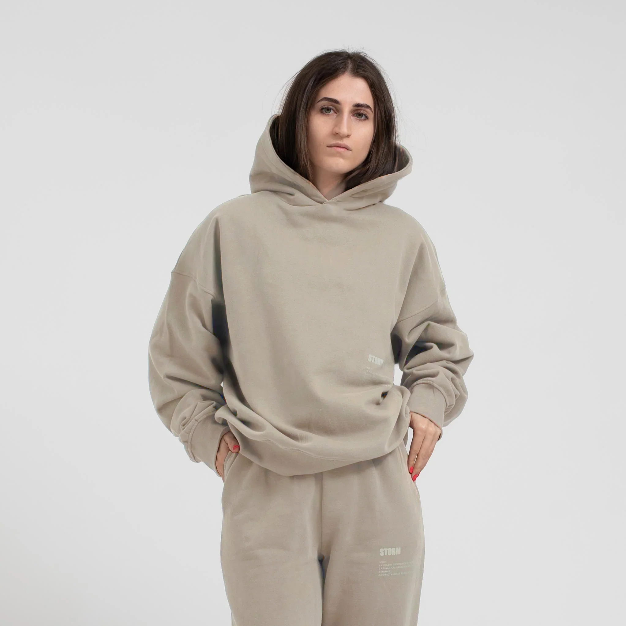 EVERYDAY OVERSIZED HOODIE STONE - Image 2