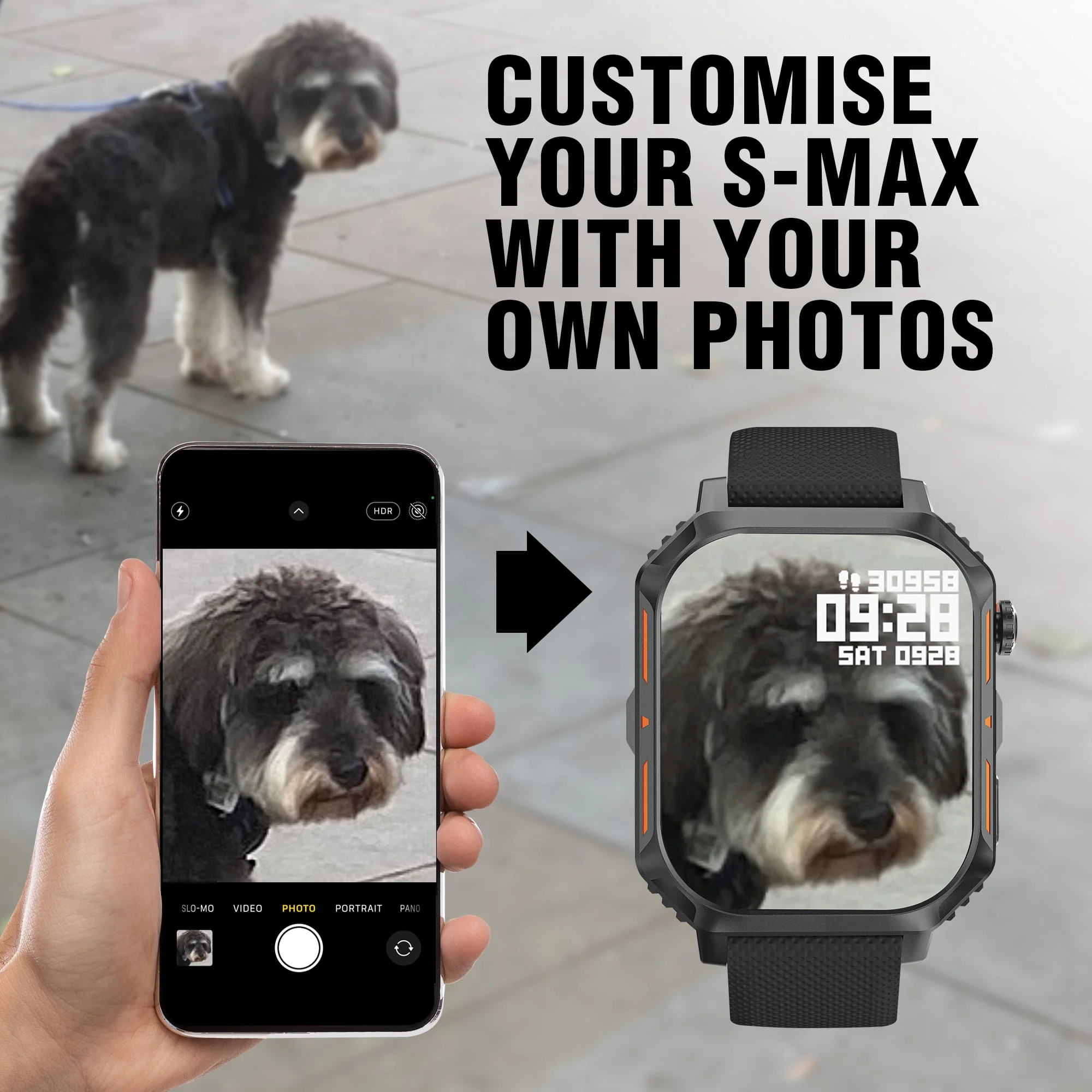 S-MAX SMART WATCH SILICON BLACK - Image 6