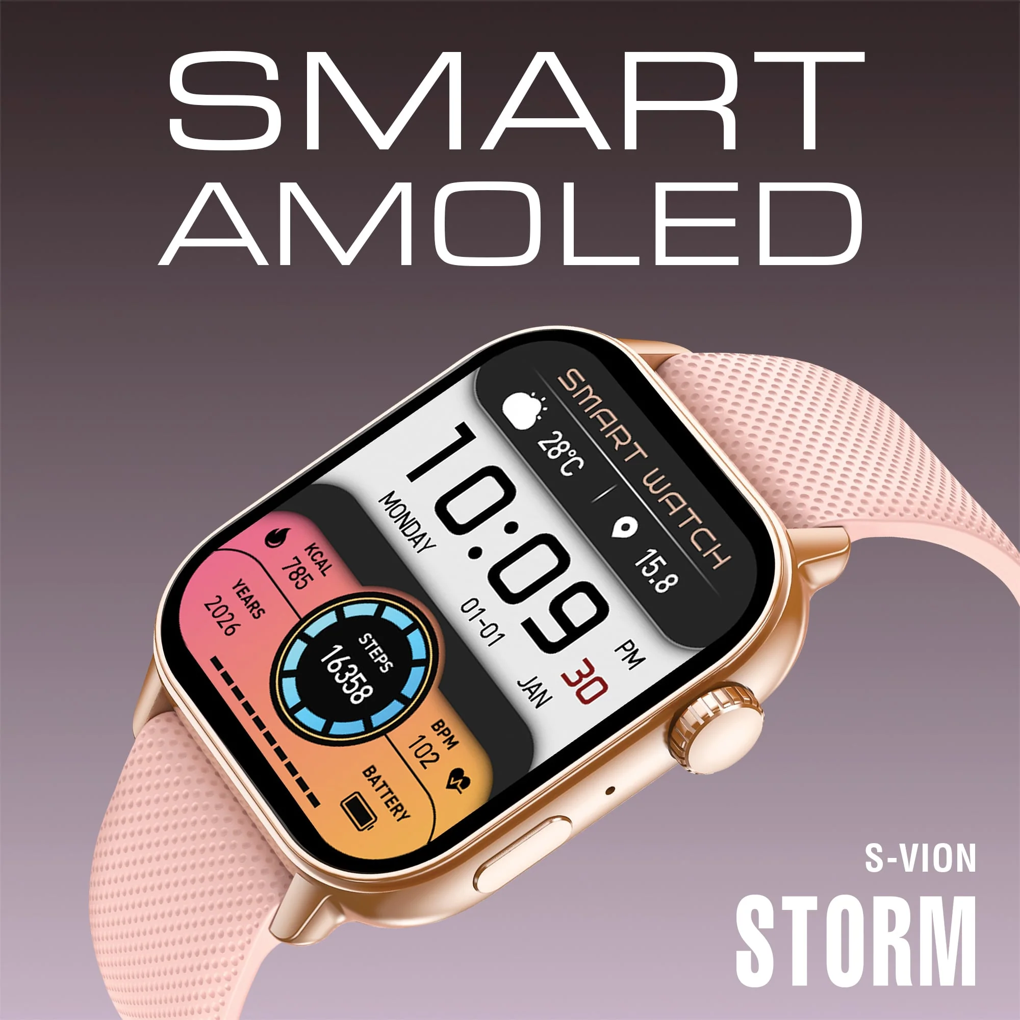 S-VION SMART WATCH RG-PINK - Image 7