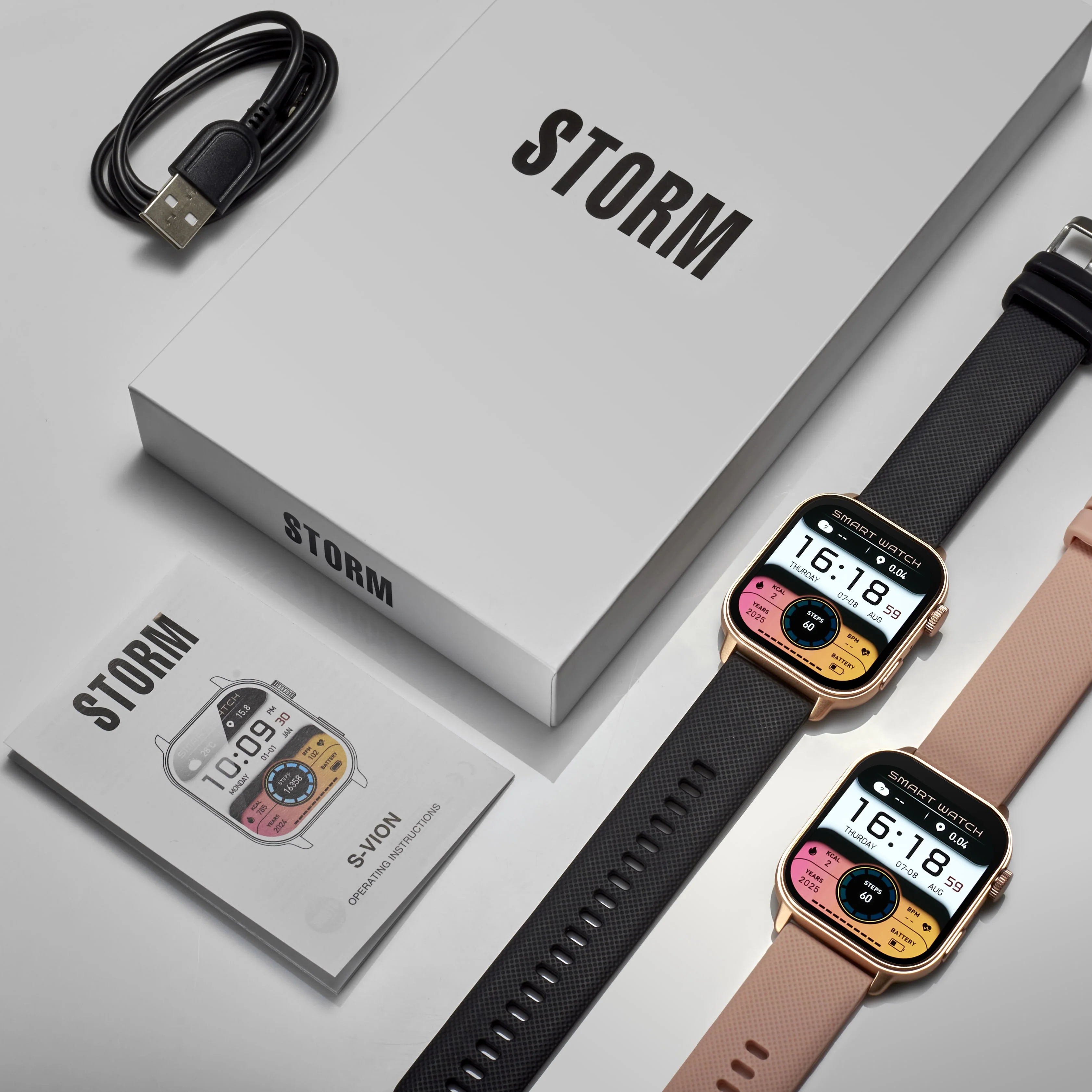 S-VION SMART WATCH SILVER GREY - Image 3