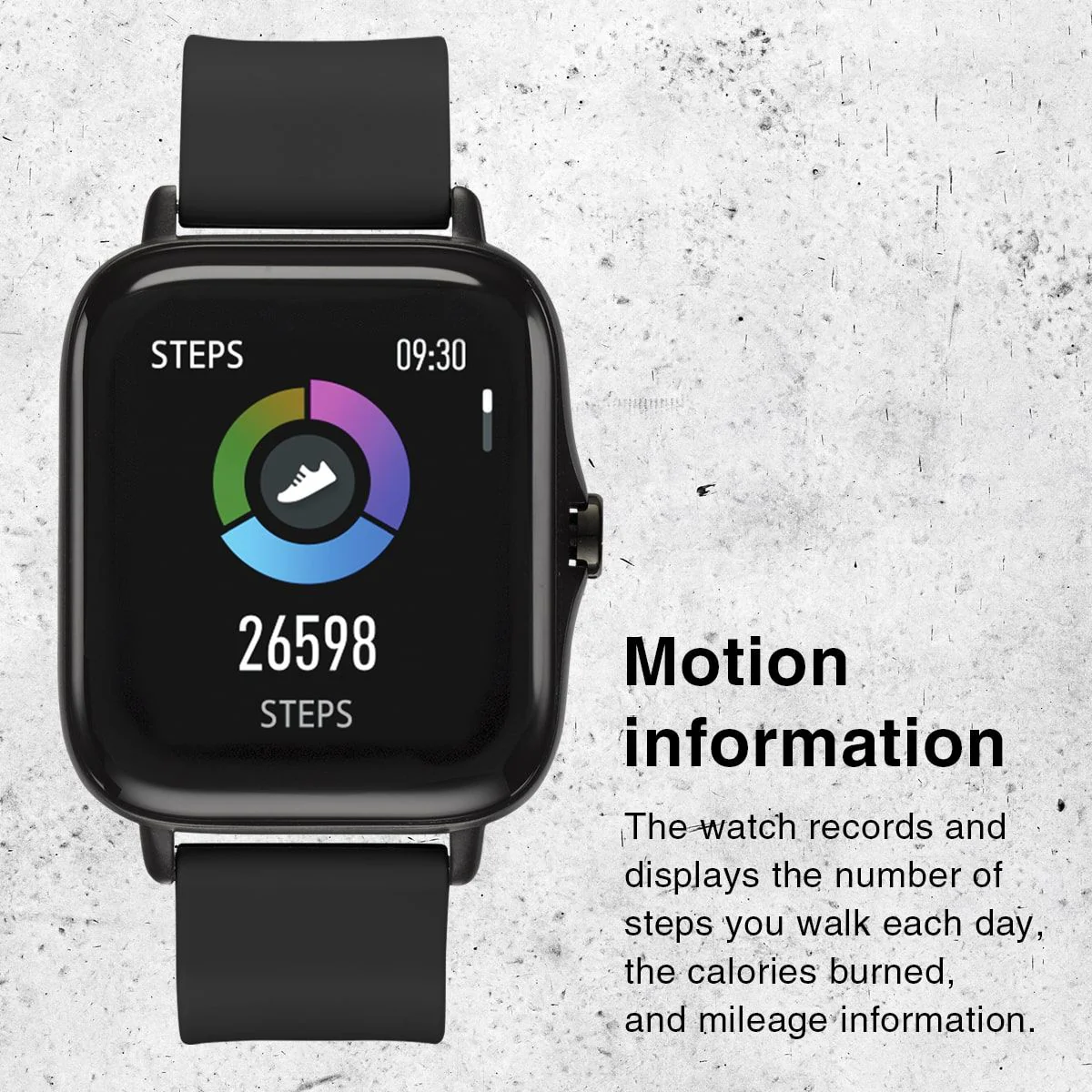 SM2 SMART WATCH SILICON BLACK - Image 7